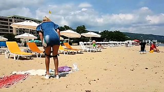 Blonde Anal on Beach with a Stranger