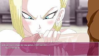 Android 18 slutty sex with Trunks using wet deep pussy dragon ball xxx - android quest for the ball