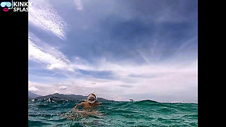 Snorkel Slut in Paradise - Underwater Flash & Naughty Tease