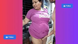 Desi Indian milf with ample assets gets her virgin ass stuffed by lover on wedding night