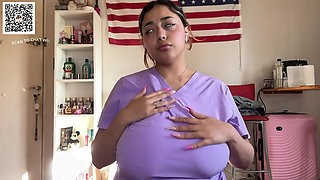 18 year old nurse with huge tits gives you the JOI of a lifetime