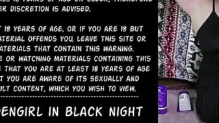 Dirtygardengirl in black night shirt & stockings self pussy fisting, anal & pussy prolapse