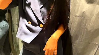 Blowjob in the Fitting Room - Almost Caught by Staff