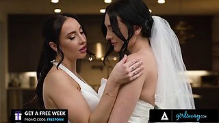 GIRLSWAY - Melissa Stratton  Charlotte Sins Wedding Dream Sparks Intense Scissoring  Fingering