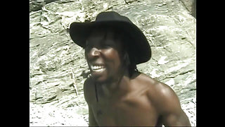 Vintage Black on Black Outdoor Fuck for a Big Black Cock and a Black Slut