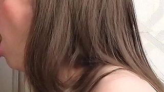 Brunette Alice’s First Glory Hole Adventure