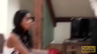 La Flaca And Pascal White In Skinny Ebony Ellie Dominated And Banged 11 Min