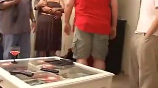 Wife cheats husband at party with friends while he is away hot ass: Blowjob, Amateur  Milf Porn