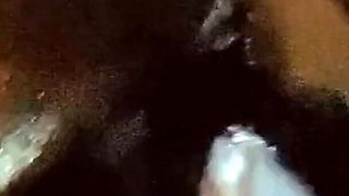 Ebony Housewife Taking a Long Cock Over the Weekend