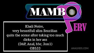 Khali Noire, Very Beautifull Slim Brazilian Quits The Scene After