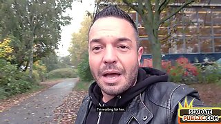 POV Naughty cougar doggystyled in public