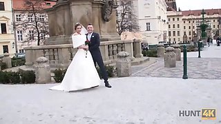 Hunt4k. lovely teen bride gets banged for money in front of her groom