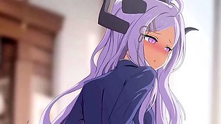 Hentai chick enjoys anal sex at the gym