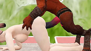 Red giant monster hard fuck with big dick
