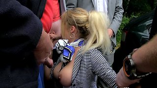Blonde Blowjob Outdoor