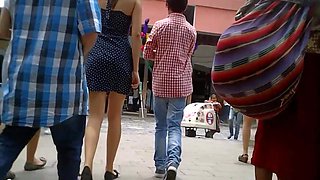 I'm following a sexy girl with one naughty purpose in this voyeur video