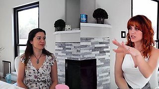 Amateur redhead sucks tons of cocks