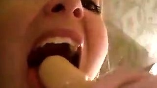 Independent Teen brunette girl toying pussy outdoor