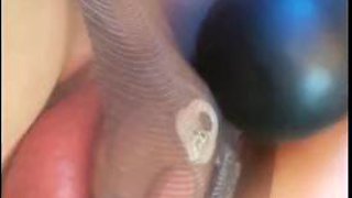 KC having a sissygasim in a cock cage