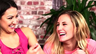 Horny CFNM babes deepthroating BBC guy
