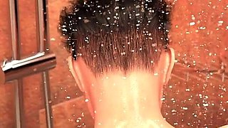 Sneaky Stepsis Sucked Stepbro's Cock in the shower- 3D Hentai Animated Porn - Family Crush