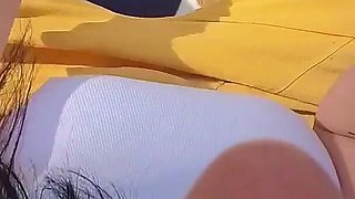 Smoking, Nipples Sucking and Bouncing Boobs View From Camera on My Head