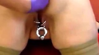 Analfistsau - Amateur Anal Gape with a Big Clit