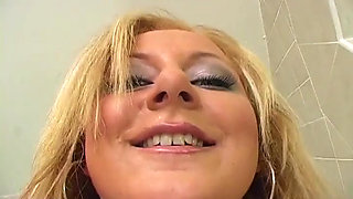 Blonde Girl with Huge Tits Gets Rough Anal and Pussy Fuck From a Guy by the Pool