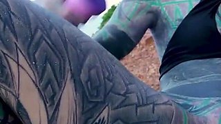 Tattoo Teen Anal Masturbation