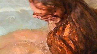 Very Long Red Hair Messy and Wet Underwater - Fan Custom Hair Fetish Video