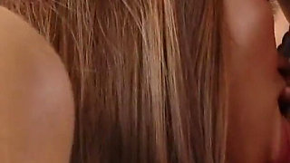 Glamorous lesbian babes seducing each other's delicious pussy