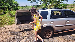 Couple Goes Camping on Halloween and His Wife Ends up Being Fucked by Monster