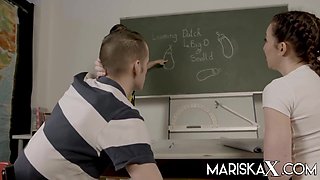 Sam Bourne, Mariska X And Esluna Love In After School Fucking Lessons