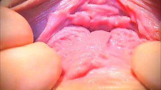 Milly spreads and gapes her pussy