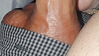 Step mom take the problem in her hand and handjob step son dick