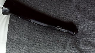 Hot amateur teen girl toying pussy in bed on webcam