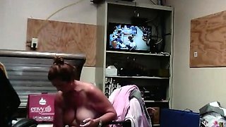 Spying on my busty mature Stepmom Agnes