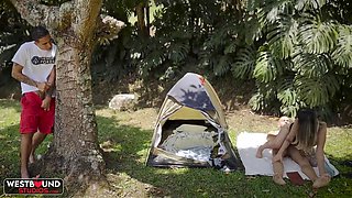 Dani Clark And Annie Marin - Enjoys Outdoor Camping Threesome With Dani And Phillip