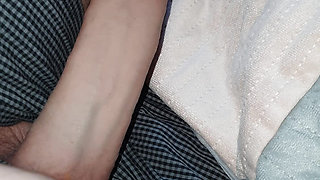 Step mom in bed with step son naked and 9 inch of dick in erection