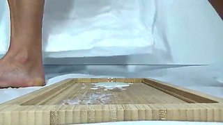 Mature Hairy Pussy Close-Up - Wet Solo Masturbation for Foot Fetish