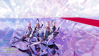 MMD MAVE - PANDORA Sexy Kpop Dance KDA Ahri Akali Kaisa Seraphine Evelynn League Of Legends 4K