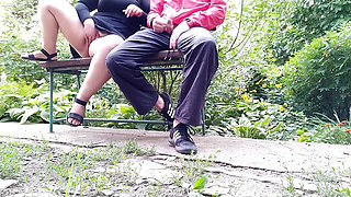 While caressing his mother-in-law's sweet hole, the son-in-law didn't notice how his mother-in-law made him cum