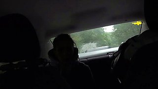 Two horny hikers fuck outside in the woods