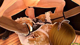Beautiful Brunette French Maid (office Sex 3d Porn Animation)
