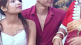 Step Family Threesome - Step Mom Starsudipa Helps Her Step Son to Fuck Her Step Sister Full Movie ( Hindi Audio )