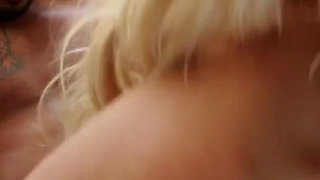 Gorgeous blonde takes big black dick