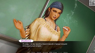 Playful mom waifu explores her pleasurable side in a hentai visual novel