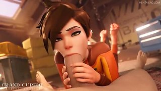 3D Animated SFM Deepthroat Blowjob Compilation