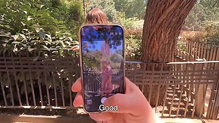 Sweet tourist teen wearing a nice pink dress gives the best head to a local guy outdoor