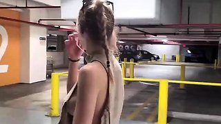 Braless Adventure: Daringly Exposed in Public